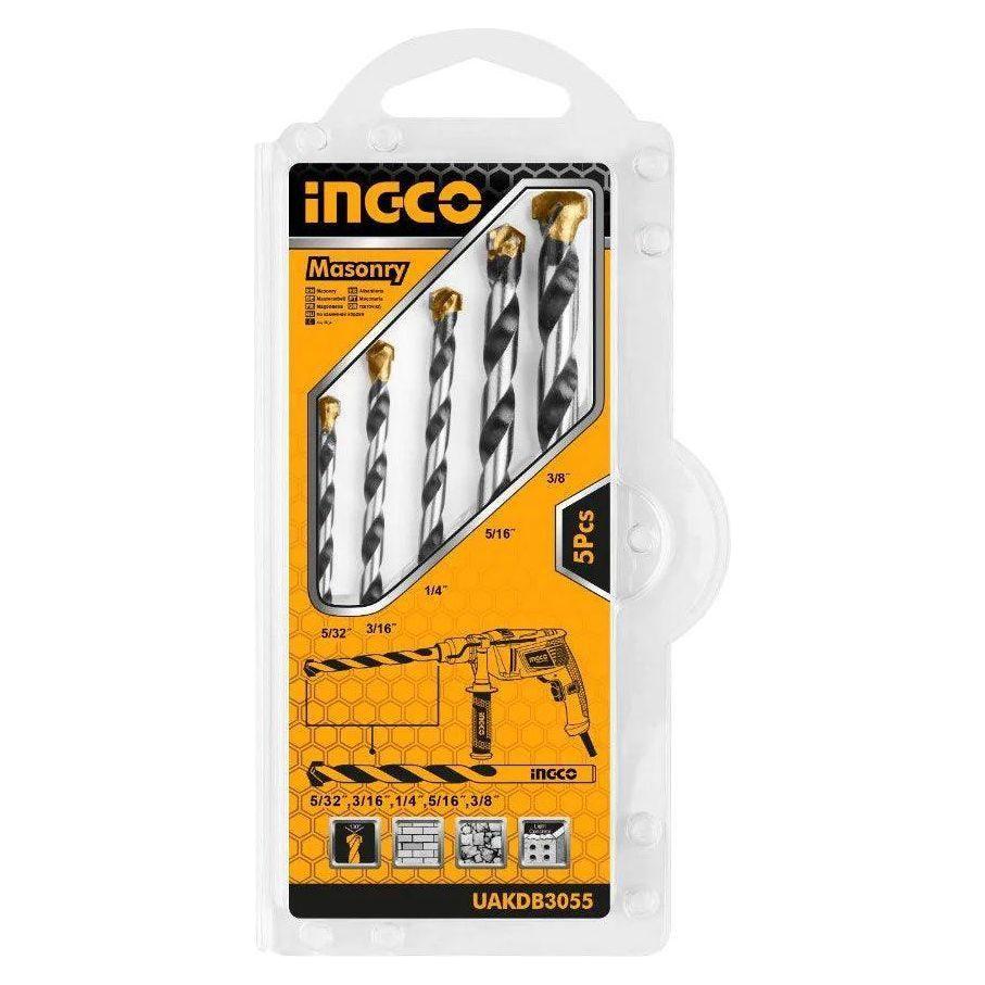 Ingco AKDB3055 5pcs Masonry Drill Bit Set - KHM Megatools Corp. Ingco AKDB3055 5pcs Masonry Drill Bit Set - KHM Megatools Corp.